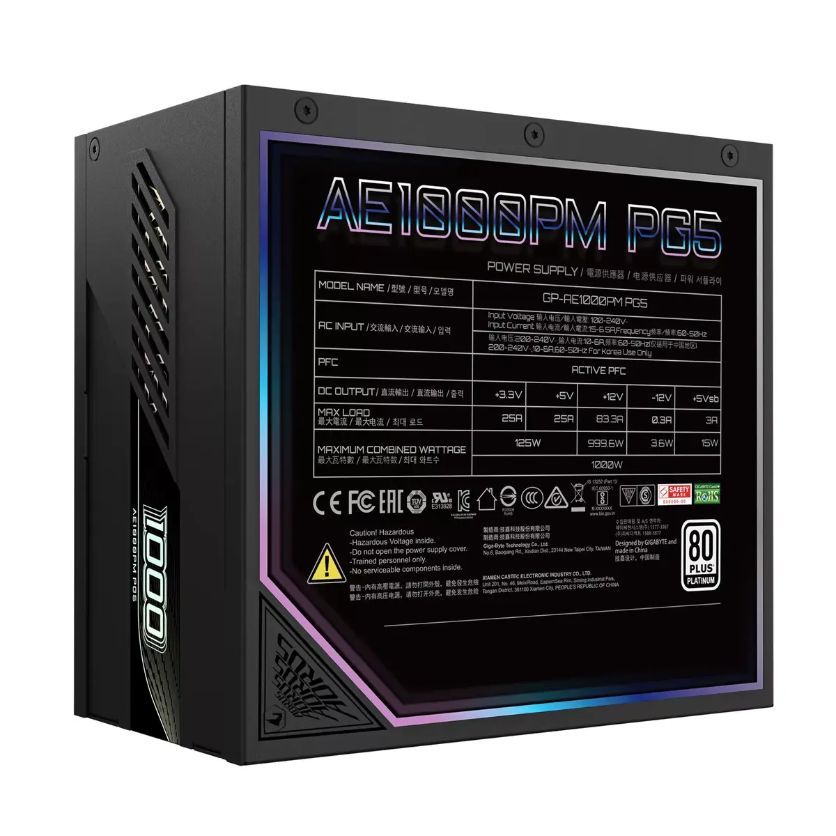 Блок питания GIGABYTE AORUS ELITE P1000W Photo 7