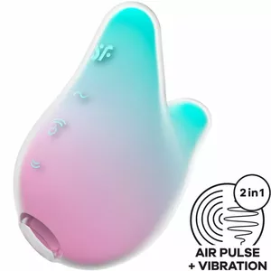 Satisfyer Mermaid Vibes stimulator and vibrator, mint & pink
