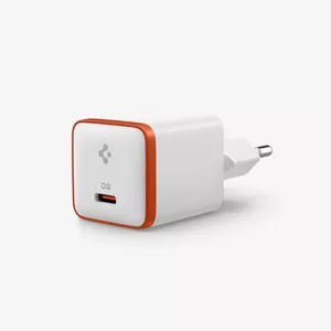 Power adapter Spigen ArcStation Essential 30W — AC indoor charger, USB-C, White, compatible with smartphones, smartwatches, tablets, headsets