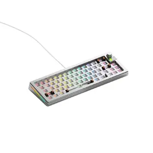 Mākslīgā (mehāniskā) klaviatūra GLORIOUS GMMK 3 PRO 65% vada Silver US — 65% izkārtojums, hot‑swappable