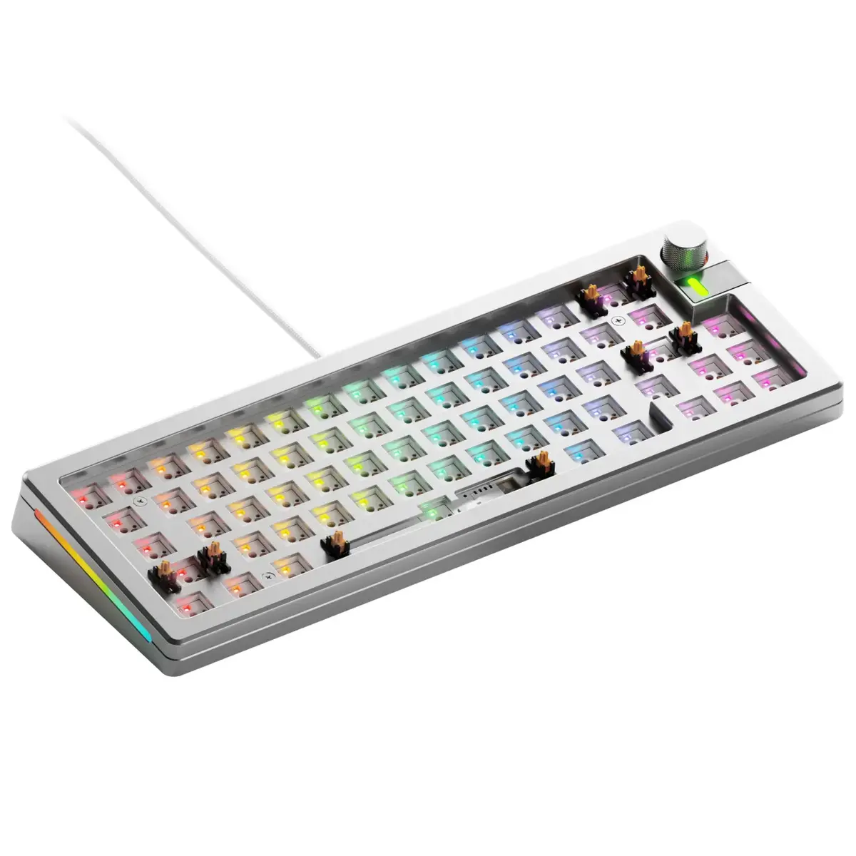 Glorious Gaming GMMK 3 PRO 65% Barebones keyboard GLO-KB-GMMK3-PRO-65-BB-W-SIL-US Photo 6