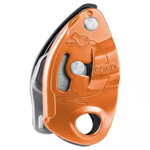Страховочное устройство Petzl GRIGRI — алюминий и сталь, 175 г, 1 шт, красно-оранжевый