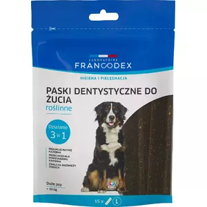 Жевательные полоски для собак FRANCODEX L 502,5 г (15 шт.) для борьбы с неприятным запахом изо рта
