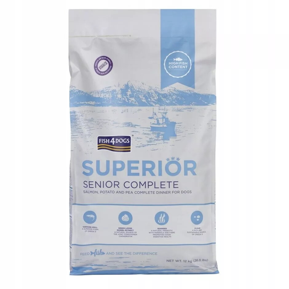 Sausais suņu barība FISH4DOGS Superior Senior