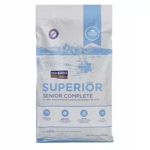 Dry dog food FISH4DOGS Superior Senior Medium Salmon — 12 kg, gluten-free, for medium senior dogs