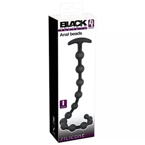 Anal beads Black Velvets silicone, 50 cm total, 13 flexible beads Ø 1.7–3 cm