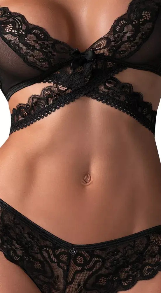Комплект Obsessive Blomentis M/L чёрный Photo 4