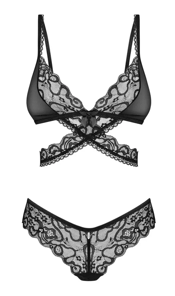 Комплект Obsessive Blomentis M/L чёрный Photo 6