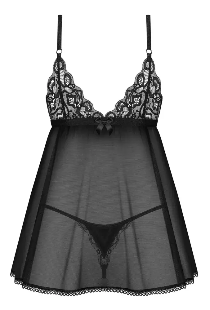 Беби-долл Obsessive Blomentis XS/S черный Photo 6