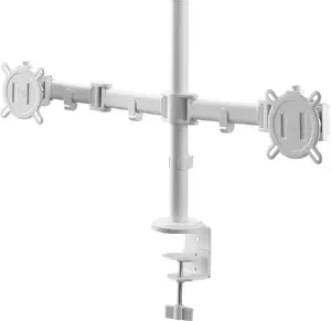 Monitor mount one for all DM 2220 Dual White — adjustable VESA-compatible dual-arm stand