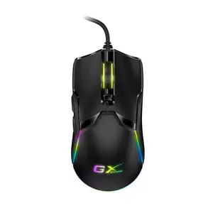 Игровая мышь Genius Scorpion M700 — для правшей, оптическая, USB Type-A, 7200 DPI, 6 кнопок, многоцветная подсветка, чёрная