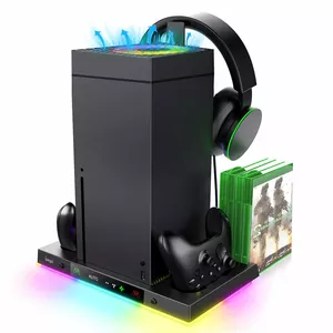 Lādēšanas stends iPega XBX024S RGB Cooling priekš Xbox — dubulta uzlādes dokstacija ar RGB apgaismojumu un dzesēšanu