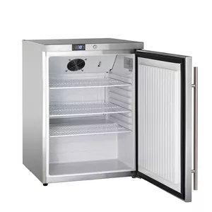 Komerciālais ledusskapis Scandomestic SK 145 E — 1 durvis, nerūsējošais tērauds, 145 L, 0–10°C, brīvi stāvošs