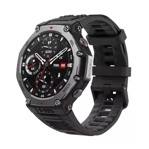Smartwatch Amazfit T-Rex 3 — 1.5" AMOLED, 480×480, GPS, Wi‑Fi, 700 mAh, 100 m waterproof, black