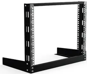 Lanview LVR06U63BL Sienas Skapis 6U Melns IP20 Slodze 30 kg Statīva Vadotnes