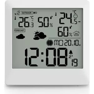 Hama 00222238 Digitālā laikapstākļu stacija Balta LED Iekštelpu Āra Termometrs Higrometrs