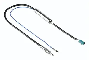 Hama 00185820 Antenna Adapter Fakra/Z-Socket to DIN-Plug Black and Silver