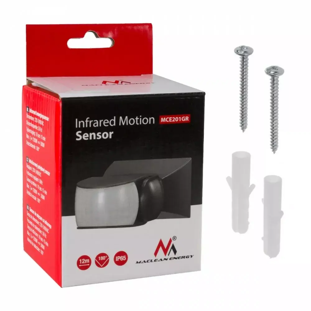 Kustības sensors MACLEAN MCE201GR PIR IP65 Photo 6