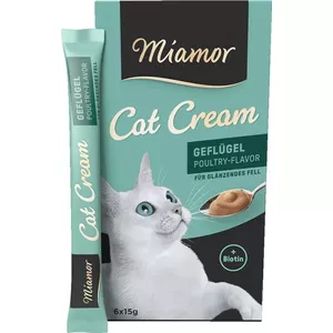 Влажное лакомство для кошек Miamor MIAMOR Cat Cream Poultry 6 x 15 г паста без глютена