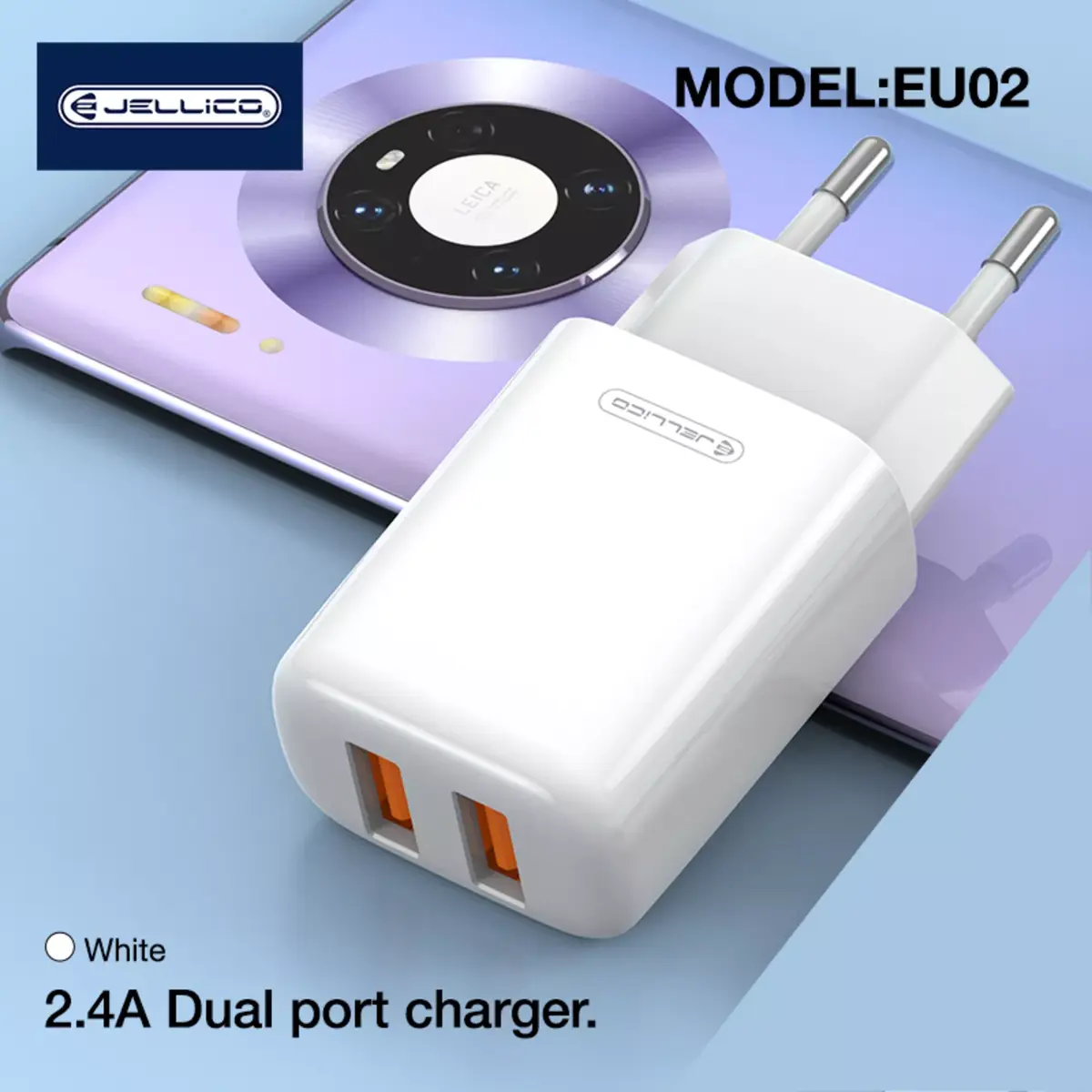 Lādētājs Jellico EU02 12W 2x USB 2.4A Photo 4