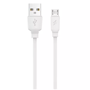 Micro USB Cable Jellico B15 — 1 m, 3.1A Fast Charging, White