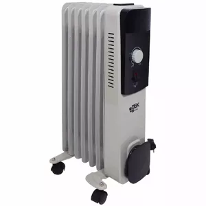 Eļļas radiators BESK 9131541 7 sekcijas 1500W mājai un birojam