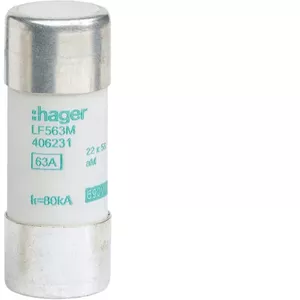 Hager LF563M Cylindrical Fuse 22x58 aM 63A