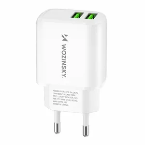 Wall charger Wozinsky CUWCW 2.4A 2× USB-A — white