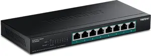 Trendnet TPE-BG380 Unmanaged Network Switch with 8 Ports 2.5G Ethernet and Power over Ethernet PoE Black