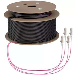 Оптоволоконный кабель EFB Elektronik O8303S110OM4 4x LC OM4 110 м Бежевый Черный Магента