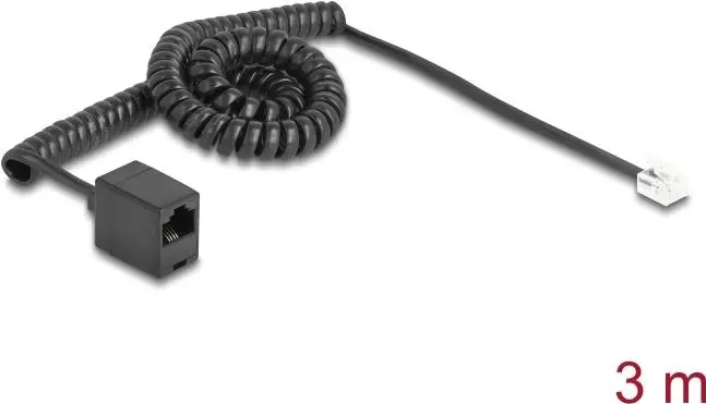 DeLOCK telefona kabelis 3 m melns