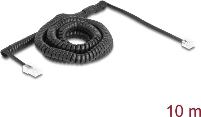 DeLOCK telefona kabelis 10 m melns
