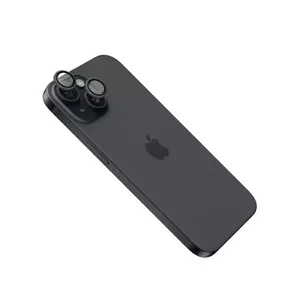 Camera Glass for Apple iPhone 16 / 16 Plus by FIXED — Tempered Black protective glass for fixed rear camera lens