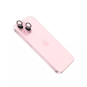 Camera tempered glass protector FIXED for Apple iPhone 16 / 16 Plus — pink