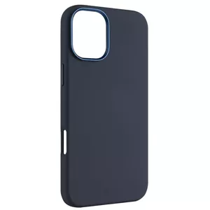 Задняя крышка FIXED для Apple iPhone 16 Plus — жидкий силикон, синий, тонкая посадка