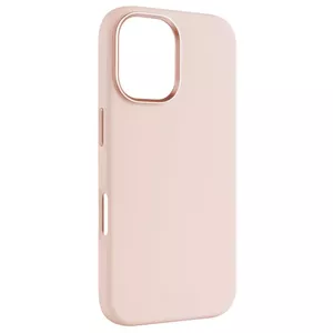 Задняя крышка FIXED для Apple iPhone 16 Liquid silicon розовая с MagFlow тонкий защитный чехол