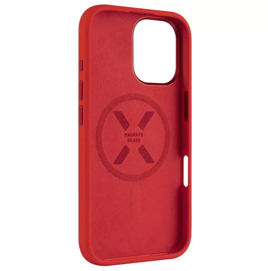 Back cover FIXED for Apple iPhone 16 — Liquid Silicone Red Photo 2