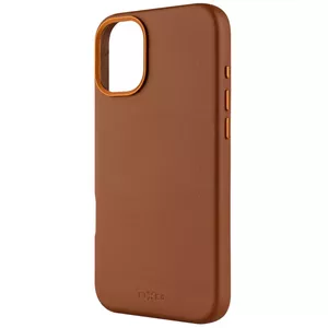 Back cover FIXED for Apple iPhone 16 Plus — Leather, Brown