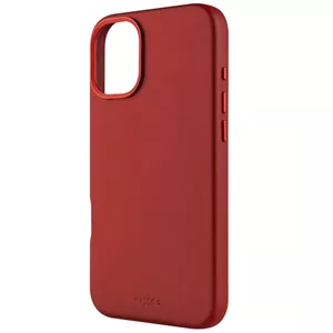 Back cover FIXED for Apple iPhone 16 Plus — Leather, Red
