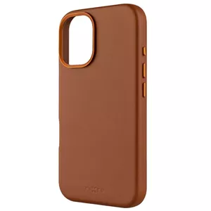 Back cover FIXED MagLeather for Apple iPhone 16 — brown leather, tailored fit, MagSafe-compatible
