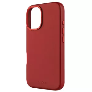 Back cover FIXED for Apple iPhone 16 — Leather, Red