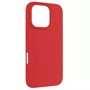 Back cover FIXED for Apple iPhone 16 Pro, rubberized finish, red