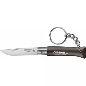 Kabatas nazis Opinel Colorama 04 Black pie atslēgām — salokāms nazis Opinel 04 ar riņķi