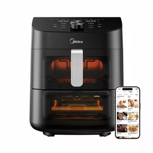 Airfryer Midea MAD1100DADK, 1850 W, dubultā tilpuma 4.4/6.4 l