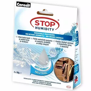 Mitrumu absorbents Ceresit Metylan Neutral 2 x 50 g — maisiņi mitruma novēršanai skapjos, telpās, skapīšos
