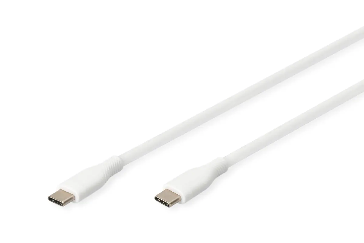 Digitus AK-300341-010-W USB-C Silikona Kabelis 1m Photo 1