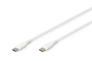 Digitus AK-300341-010-W USB-C to USB-C Silicone Connection Cable USB 2.0 1m White