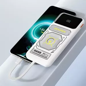 Portable Power Bank AWEI P77K 10000mAh with Built-in Cable