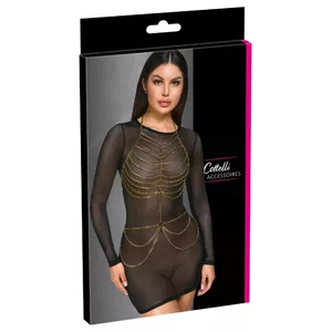 Боди-цепочка cottelli collection 24504456001 позолоченная регулируемая аксессуар для нижнего белья, металл, 3 защёлки