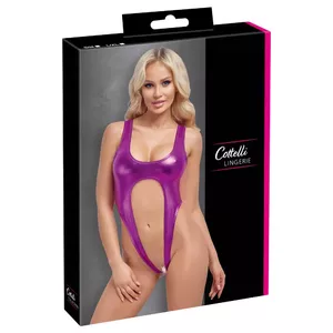 Боди cottelli collection S/M металлический розовый, размер S/M, 90% полиэстер 10% спандекс, полиуретановое покрытие